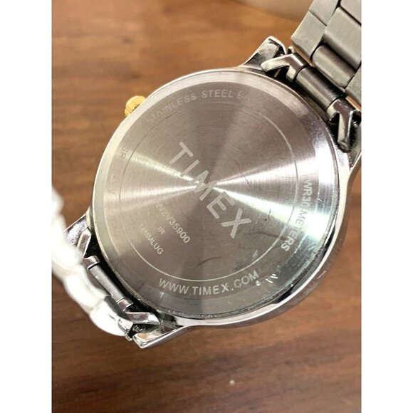 Timex Women's Watch TW2V35900 Quartz Silver Dial Two Tone Stainless Stee… - Picture 6 of 13